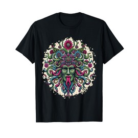 Floral Medusa Costume Snake Head Ancient Greek T-Shirt