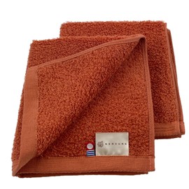 Imabari Towel, Rian Hand Towel, Set of 2, Terracotta, Fluffy, Soft, Imabari Brand, Highly Absorbent, Medium Thick, Luxurious, Solid, Sweet Twist, Made in Japan