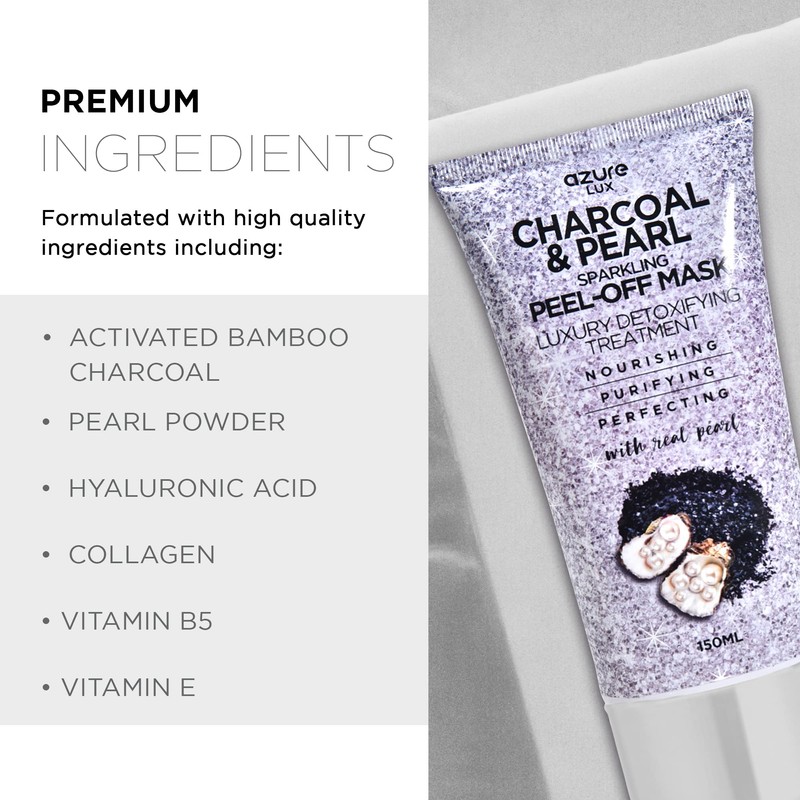 Azure Cosmetics Charcoal & Pearl Sparkling Peel-Off Mask - Korean