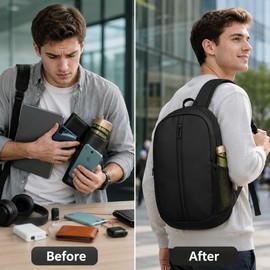 Compact Lightweight Backpack for Daily Use – Multi-Compartment Daypack for Commuting, School and Travel