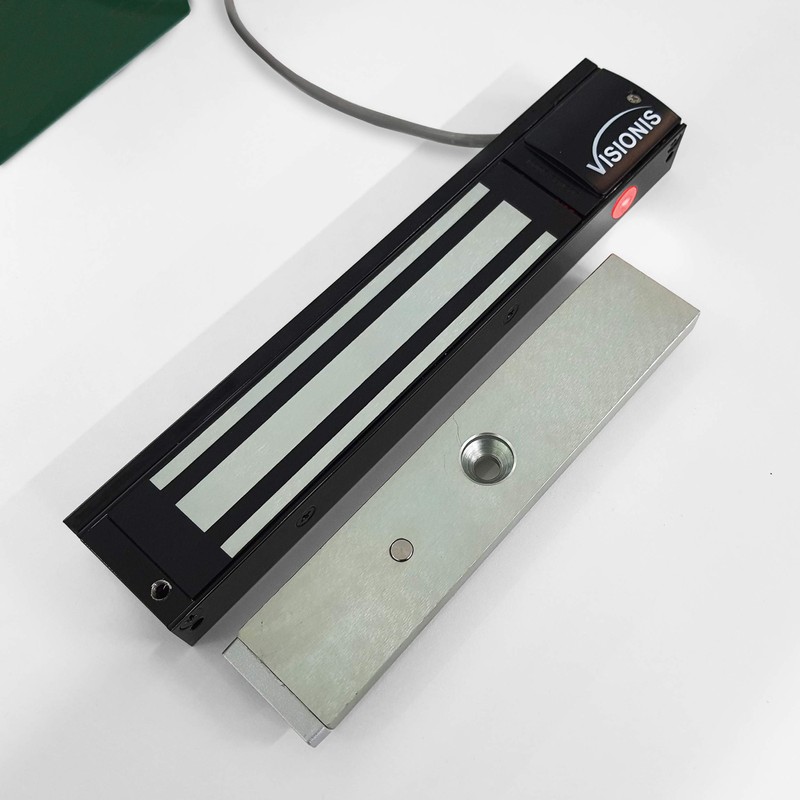 Visionis VS-VISML600LED-BL Indoor 600lbs Black Electromagnetic Lock with LED Sensor