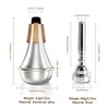 Kuylive 3C Trumpet Mouthpiece with Lightweight Aluminum Practice Trumpet Mute