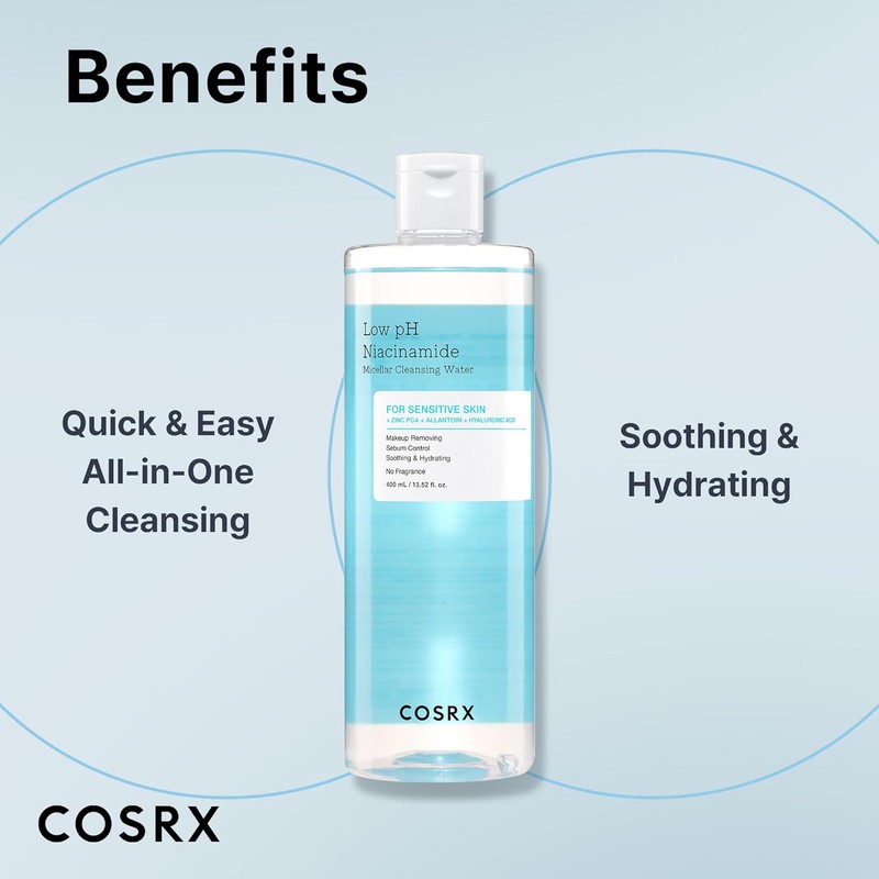 Low pH Niacinamide Micellar Cleansing Water by Cosrx for Unisex