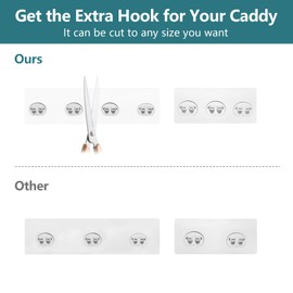 KaiwayInno 14 Pack Shower Caddy Adhesive Replacement, Strong Shower Shelf Adhesive Hooks for Corner Shelf Basket, Bathroom Rack, Kitchen Rack and Soap Holder