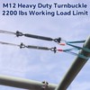 2Pack Heavy Duty Turnbuckle 1/2"*13Inch,2200 lbs Working Load Limit, Weather