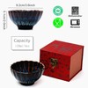 HOHCNA Jianzhan Tenmoku Tea Cup with Gold Peacock, 3D Chinese