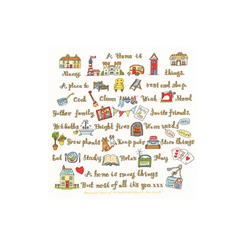 Bothy Threads Cross Stitch Kit - A Home is Many