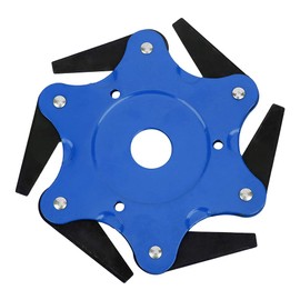 Trimmer Head Lawn Mower Head Accessories, 6 Teeth Trimmer Head Garden Tool Brush Cutter Cutting Head Blade Razors Lawn Mower Garden Grass Eater Brush Cutter (Blue)