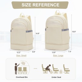 coofay Gym Backpack For Women Men Dance Sports Backpack With Shoe Compartment Waterproof Travel Backpack Gym Bag Beige