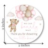 2" Round Boho Bear Balloons Baby Shower Thank You Favor