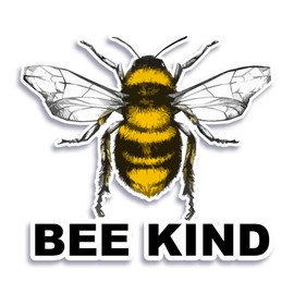 Bee Kind Sticker Decal Notebook Car Laptop 5.5"x5" (Color)