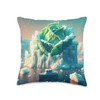 Fantasy Cute Lettuce Iceberg Sea Throw Pillow