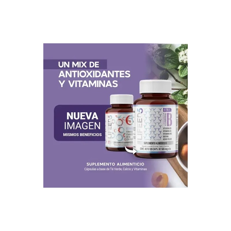 Complejo B Lifeed5 120 Cápsulas Suplemento Multivitamínico Sabor No saborizado