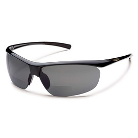 Urbanium Eyewear Nizza Sports Sunglasses in Black Polarising with Inconspicuous Reading Window at the Bottom of the Lenses Available in Various Strengths, black
