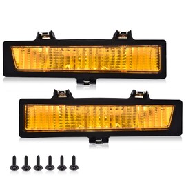 G-PLUS Signal Light Parking Lamps Compatible with Chevy Monte Carlo SS 1983-1988 /Fit Chevy Monte Carlo 81-86 (not fit LS 86-88) Amber lens Driver & Passenger Side 919025 919026 261303TA0A 261353TA0A