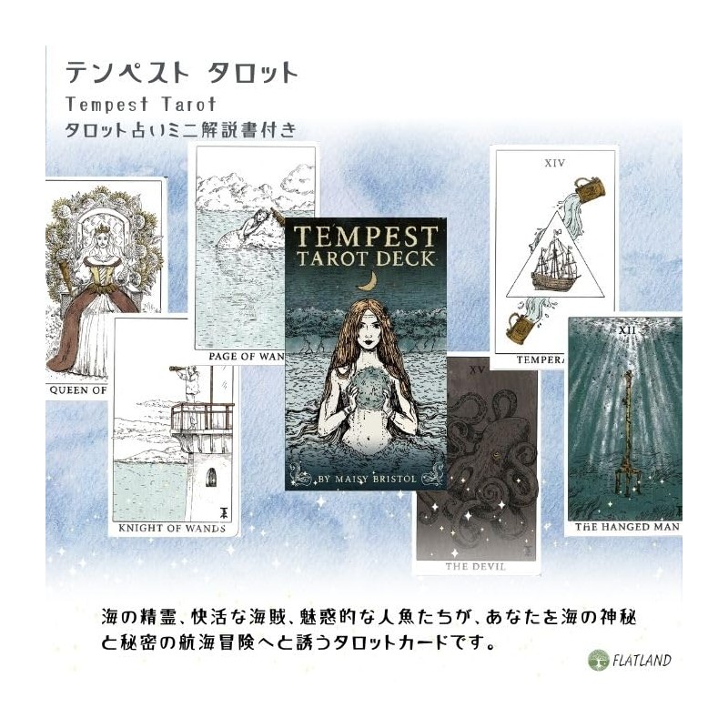 Tempest Tarot Deck Tarot Divination with Japanese Instruction Manual (English