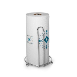 Spectrum Diversified Pantry Works Deluxe Paper Towel Holder, Roll Dispenser Stand for Kitchen Countertop & Dining Room Table, Chrome