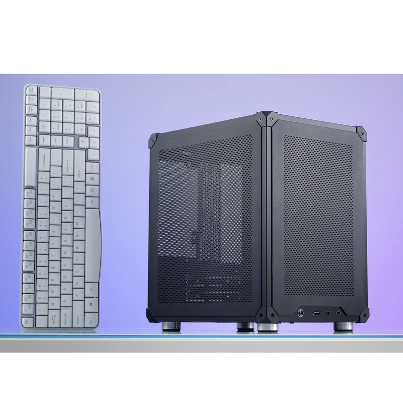 JONSBO C6 Black Mini MATX Mesh Case,Simple Compact Desktop Micro