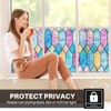FEOMOS Window Privacy Film, Rainbow Decorative Stained Glass Window Film,