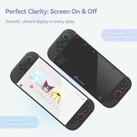 Kuitmor Tempered Glass Screen Compatible with Switch 2 – 9H Hardness Anti-Scratch, Ultra HD Clear, Bubble-Free Kit, Hidden Pattern (Off-Screen Design) 1Pack - KLM