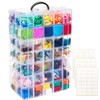 SGHUO 7-Tier Stackable Storage Container Box with 70 Compartments, Plastic