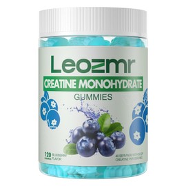Leozmr Leozmr Creatine Monohydrate Gummies 5000mg for Men & Women, Chewables Creatine Monohydrate Supplement(120 Count)- Blueberry 120 Gummies