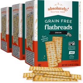 Absolutely Gluten Free Toasted Onion Flatbread, All Natural, Kosher, 5.29 Ounces (Pack Of 3)