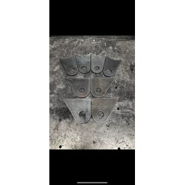 Mfab Weld On Axle Tab Set For Traction Bars 3/4” Bolt Holes (3-1/2” Axle Tabs)
