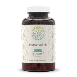 HerbEra Horseradish 120 Capsules, 500 mg, Horseradish (Armoracia rusticana) Dried Root (120 Capsules)