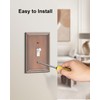 TREEWELL 4-Pack Single Toggle Light Switch Cover Plate, Durable Solid