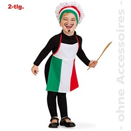 FRIES 15495 Children's Costume Pizza Maker Apron with Hat Size 104-116