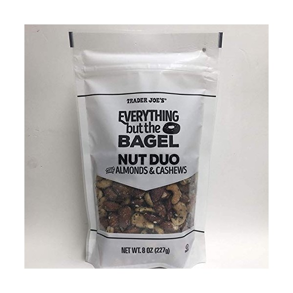 Trader Joe's Everything But The Bagel Nut Duo With Almonds & Cashews, 4 Pack