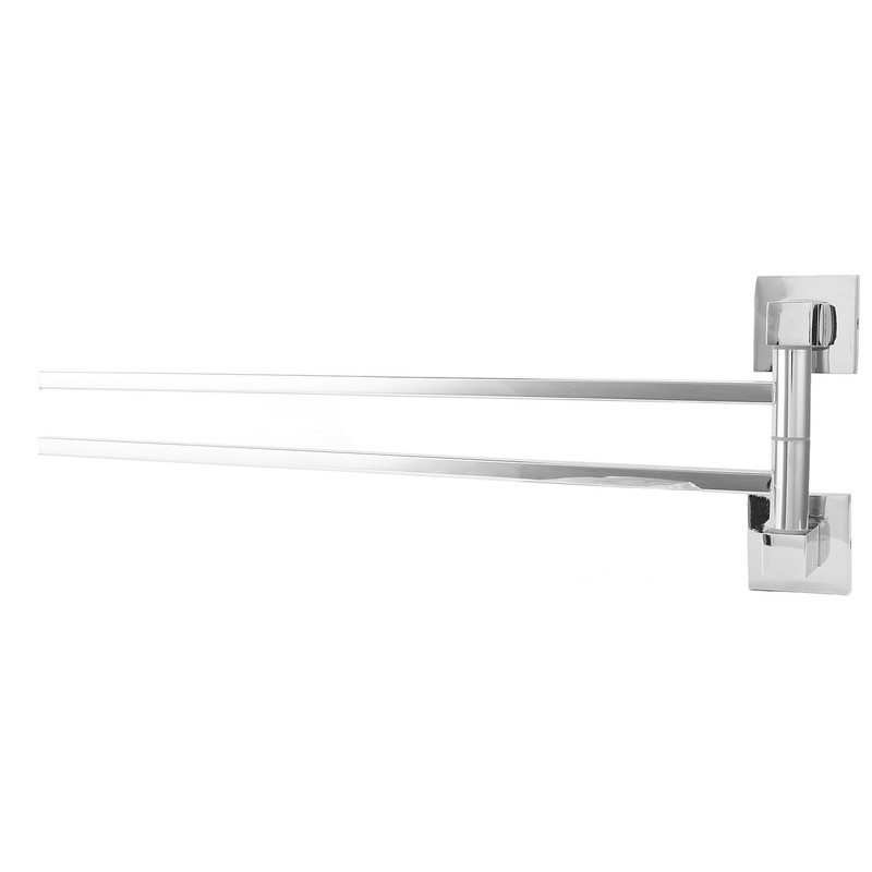 Stainless Steel Towel Rack Bar 180° Rotatable Towel Bathrobe Hanger
