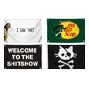 Set of 4 Decorative Home Wall Flags 3x5 Feet with