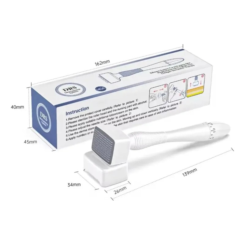 Dermarroller Ajustable 0.5 - 3.0 Mm Regenera Piel Todo En