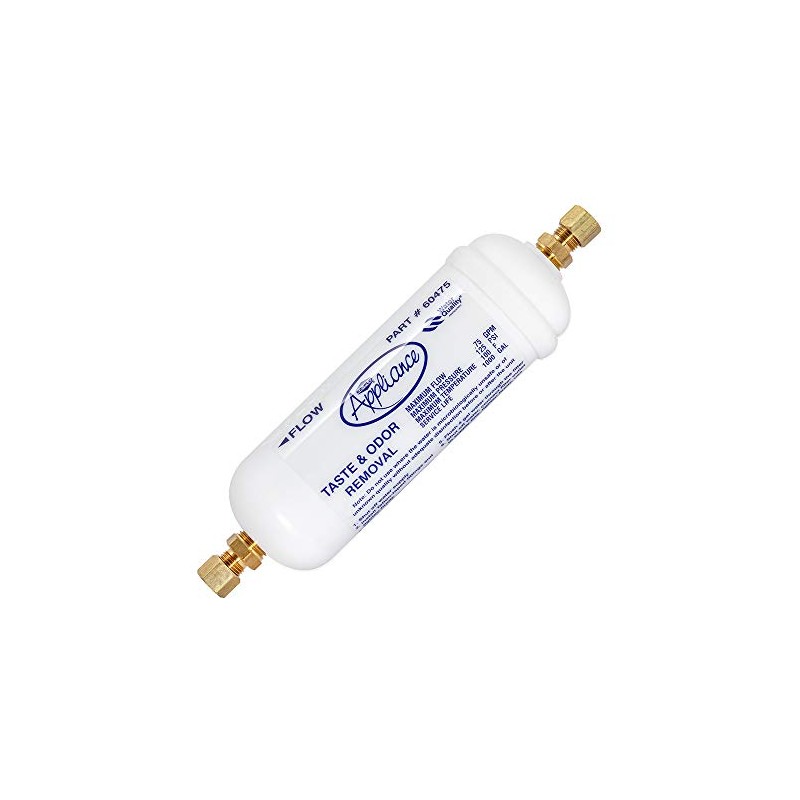EZ-FLO 6 Inch In-Line Water Filter, Brass 1/4 Inch MIP