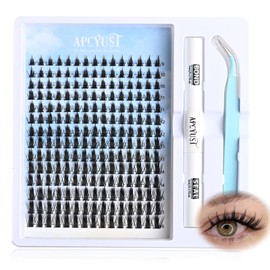 APCYUST Manga Lash Clusters Kit Anime Eyelash Clusters Spiky Lash Extension Kit Individual Spike Lashes DIY Volume Natural Lash Clusters with Spikes False Mink Lash Trays with Lash Bond&Tweezers