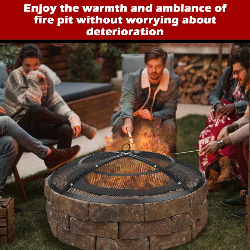 Fire Pit Spark Screen,22 Inch Fire Pit Screen Cover Outdoor