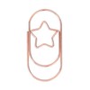 100pcs Rose Gold Star Paper Clips Slip Resistance Rust Prevention