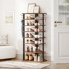 HOOBRO 8 Tiers Vertical Shoe Rack, Wooden Shoe Storage Organizer
