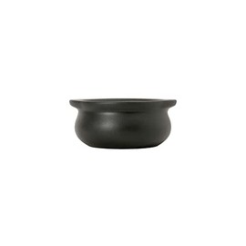Tuxton Ovenware Matte Black Solid Color 12-Ounce Onion Soup Crock, Case of 12, Black; Scratch Resistant; Chip Resistant; Lead & Cadmium Free; Dishwasher, Microwave, Oven Safe