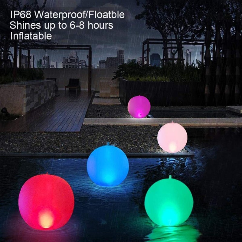 40cm Floating Pool Light LED Floating Light Oversized Inflatable Glowing