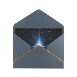 WDNDDBDX Blue Shining Stars Print Custom Greeting Cards Are Suitable For All Scenes, Including Birthdays, Christmas, Blessings To Family And Friends And So On