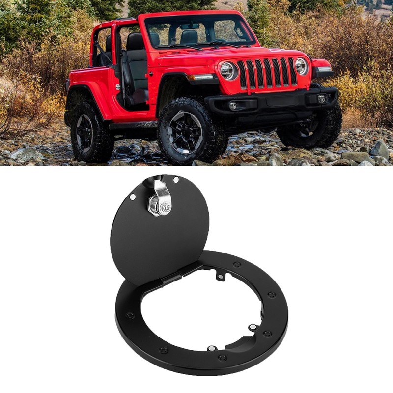 Aluminum Alloy Black Fuel Tank Cap Cover Flag Label Fits