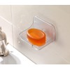 Addis 517872 Invisifix Bathroom Soap Dish holder, Translucent, 9.5 x
