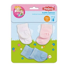 3 Puppen-Söckchen im Beutel 28-35cm, 3 Paar