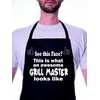 Print4U Awesome Grill Master Novelty Funny Apron BBQ Slogan Baking