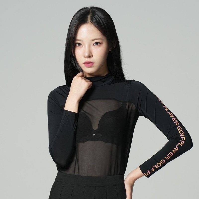 Women's Golf Innerwear Mesh Long Sleeve Half Neck Golf Innerwear