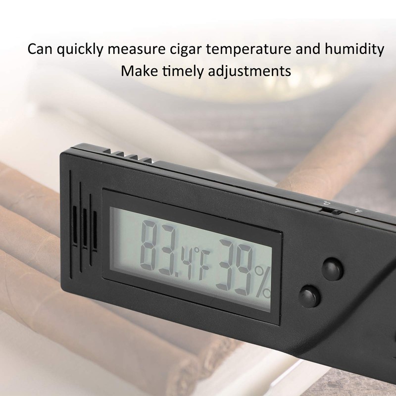 AUHX Humidor Humidity Meter, Cigar Digital Hygrometer Simple Convenient Safe