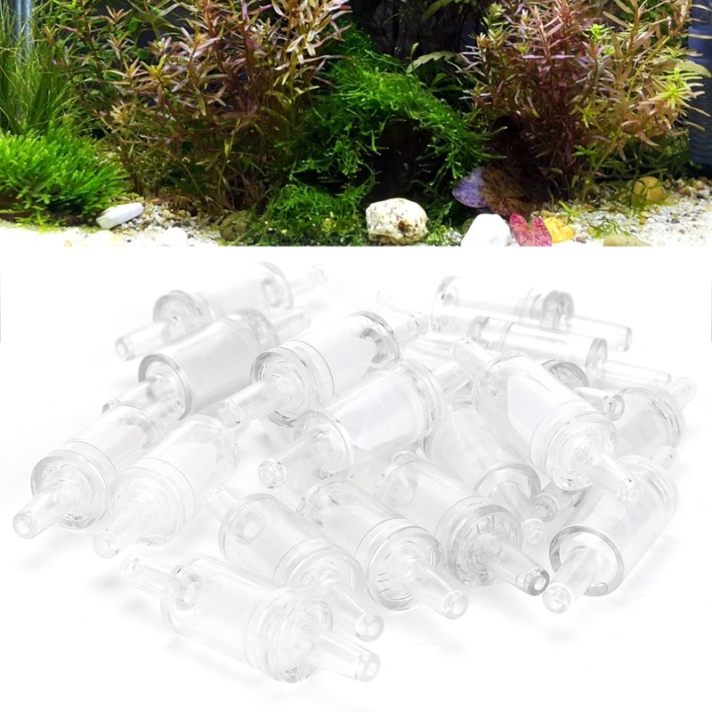 Aquarium White Check Valve Fish Tank One Way NonReturn Check